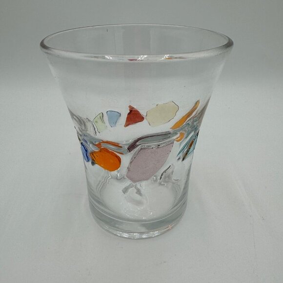 Hand Blown Fused Art Glass Flared Tumbler - Picture 2 of 6